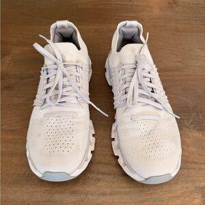 On Running White Knit Women's Sneakers